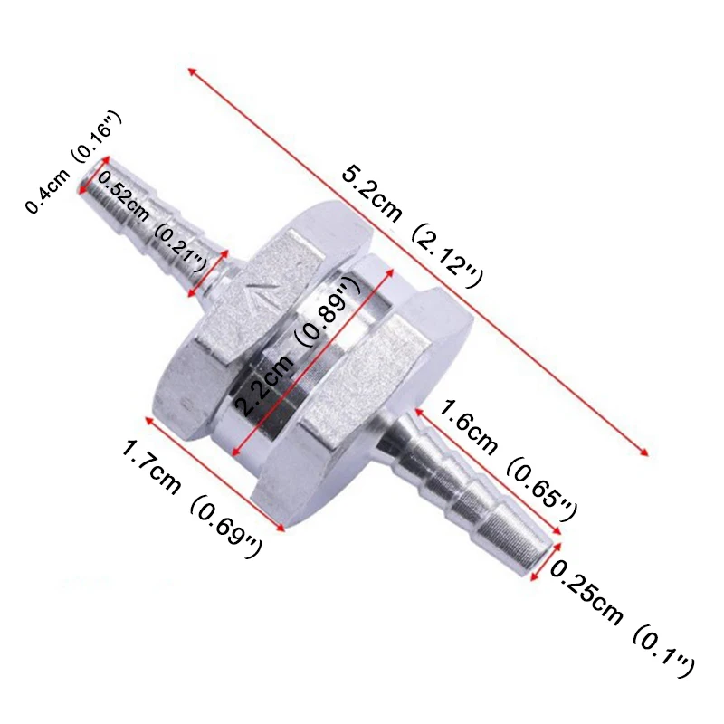 一方向バルブ,アルミニウム合金燃料,車の付属品,4mm, 1個