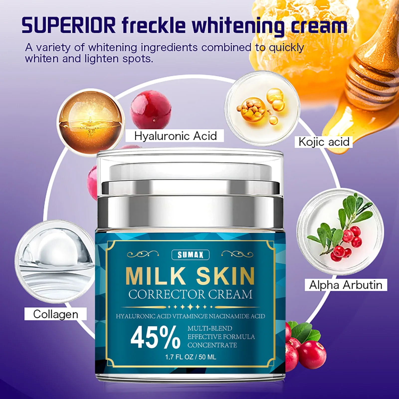 Milk Skin Dark Spot Remover for Face, Hyperpigmentation, Melasma, Freckle, Sun Spots Removal, Whitening Cream for Women and Men