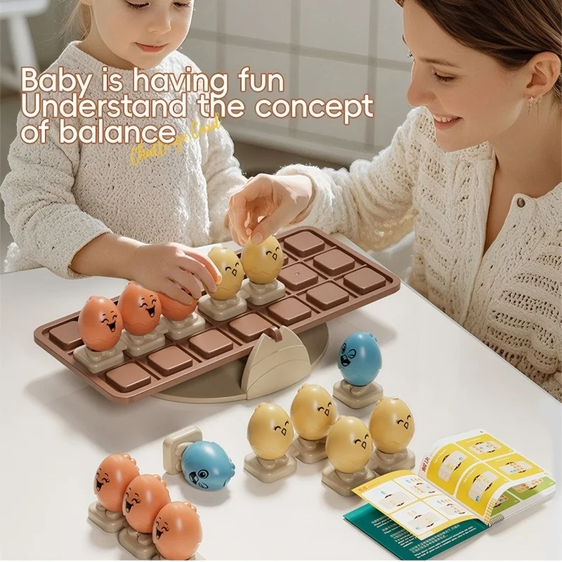 Bonito ovo equilíbrio jogo de tabuleiro gangorra equilíbrio folga intelectual criança educação brinquedo matemática lógica pensamento desafio estratégia brinquedos