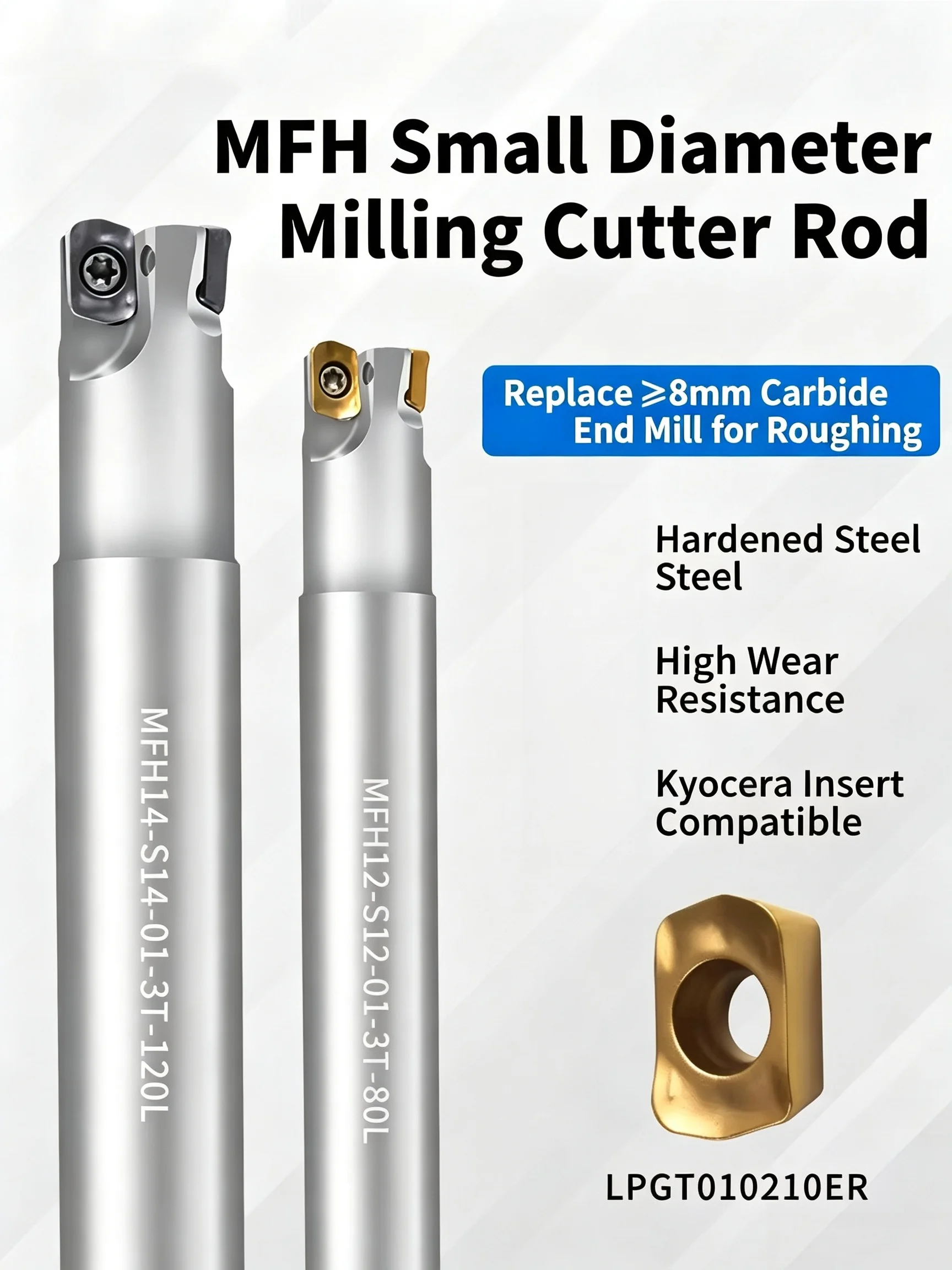 MFH High Feed Milling Holder MFH08 MFH09 MFH10 MFH11 MFH12 MFH13 MFH14 MFH15 For LPGT010210ER-GM Inserts