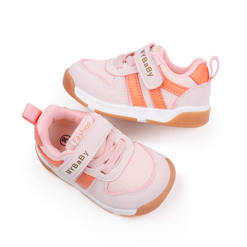 Sneaker causale per bambini primavera e autunno maglia traspirante antiscivolo in gomma di alta qualità e PU morbido per 1-3 anni Toddler NewFashion