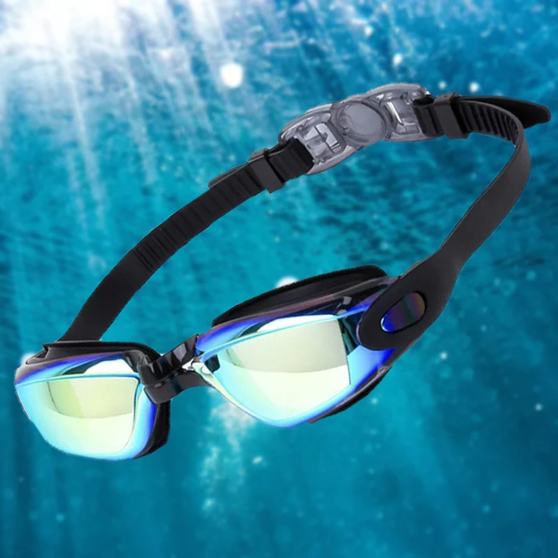 High Definition Swimming Goggles Adult Fashion Universal Silicone Waterproof Anti-fog Electroplating Swimming New Style