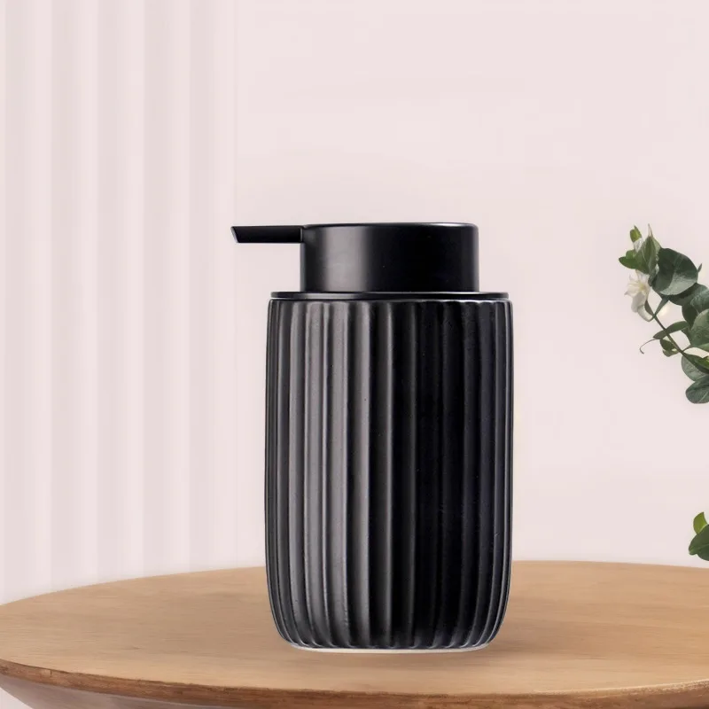 

Portable Soap Dispensers Ceramic bathroom products Black hand soap foam bottled soap dispenser Lotion bottle Mousse bottled