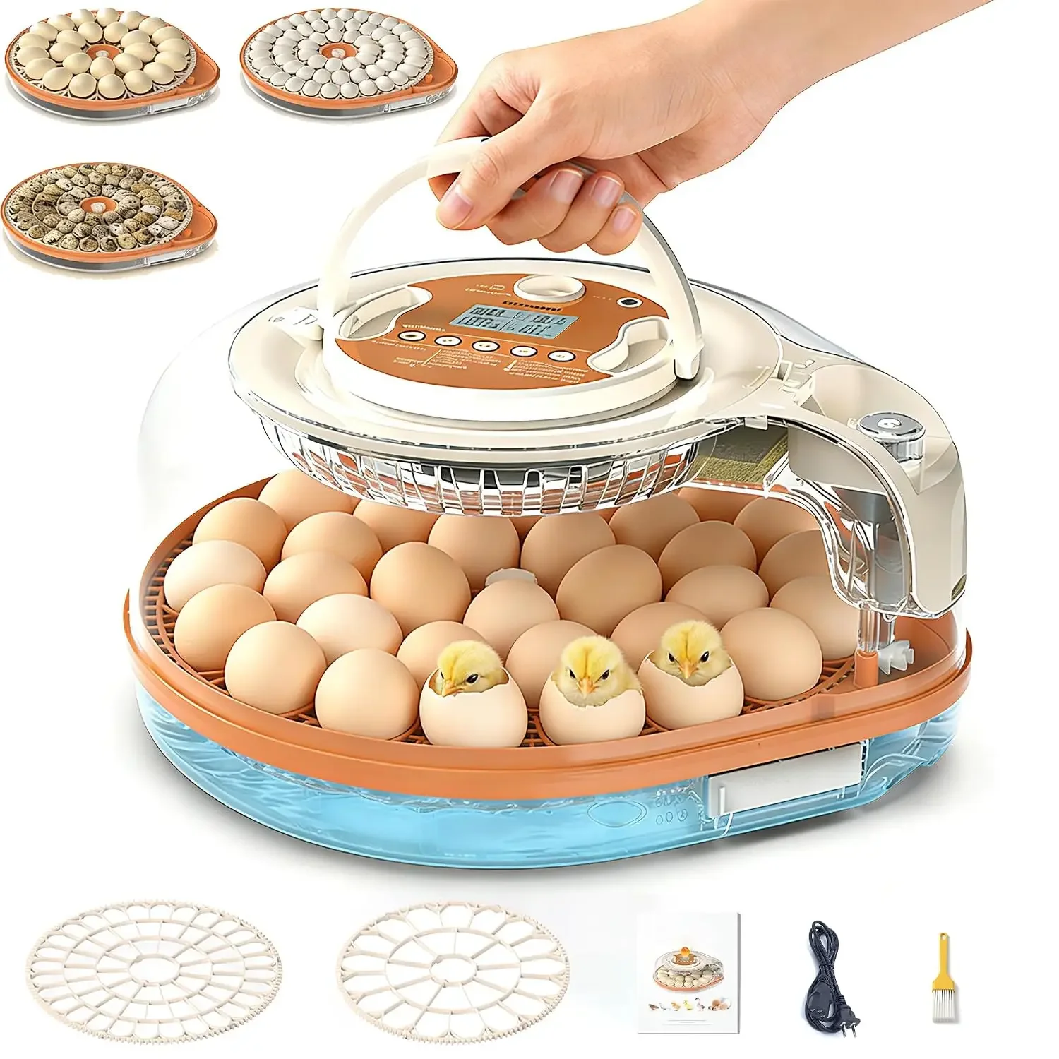 HOWOOlUA 26 Egg Incubator for Hatching Eggs withAuto Turn, Temp & Humidity Control, Built-in CandleLarge Capacity Egg Incubator