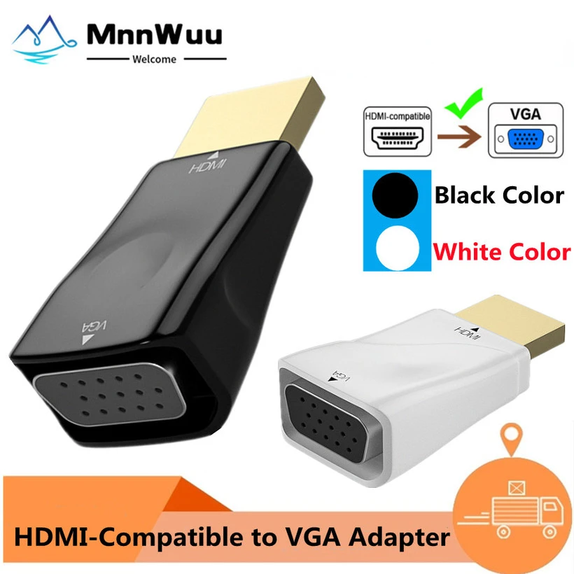 

HDMI-compatible To VGA Adapter HD 1080P VGA Output PC Converter Connector Audio Video For XiaoMi Huawei Laptop Game Gadgets