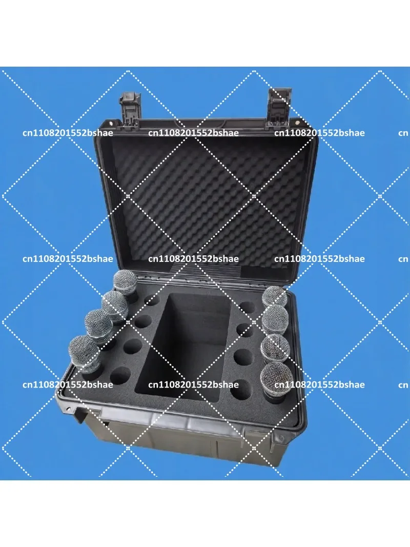Portable Waterproof Microphone Case Holds 12/16/20 Mics, Durable Plastic for Gig Tour Storage