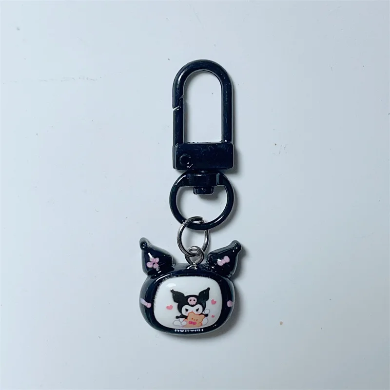 Brelok Sanrio Kuromi Kawaii dzieci zabawki wisiorek z żywicy brelok dziewczyny kreskówka Kuromi kobiety breloczki na telefon prezenty urodzinowe dla dzieci