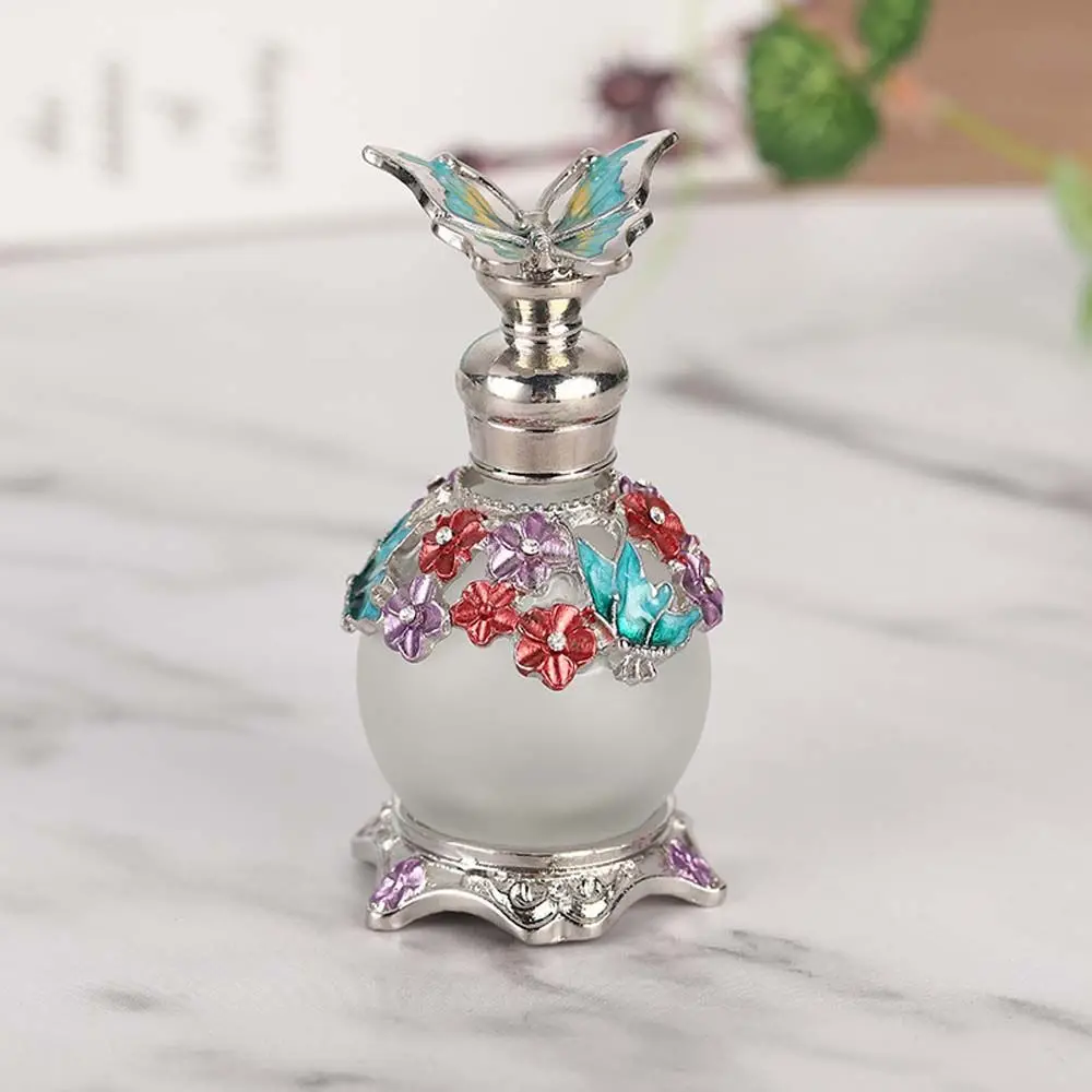 

East Arab Style Metal Capped Essential Oil Container Fragrance Container Gold Butterfly Bottle Empty Refillable Bottles