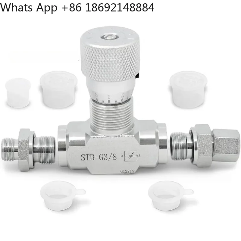 STB Series Throttle Valve Flow Control Valve for Worker Accessories Cylinder Speed Control Two-Way 3/8