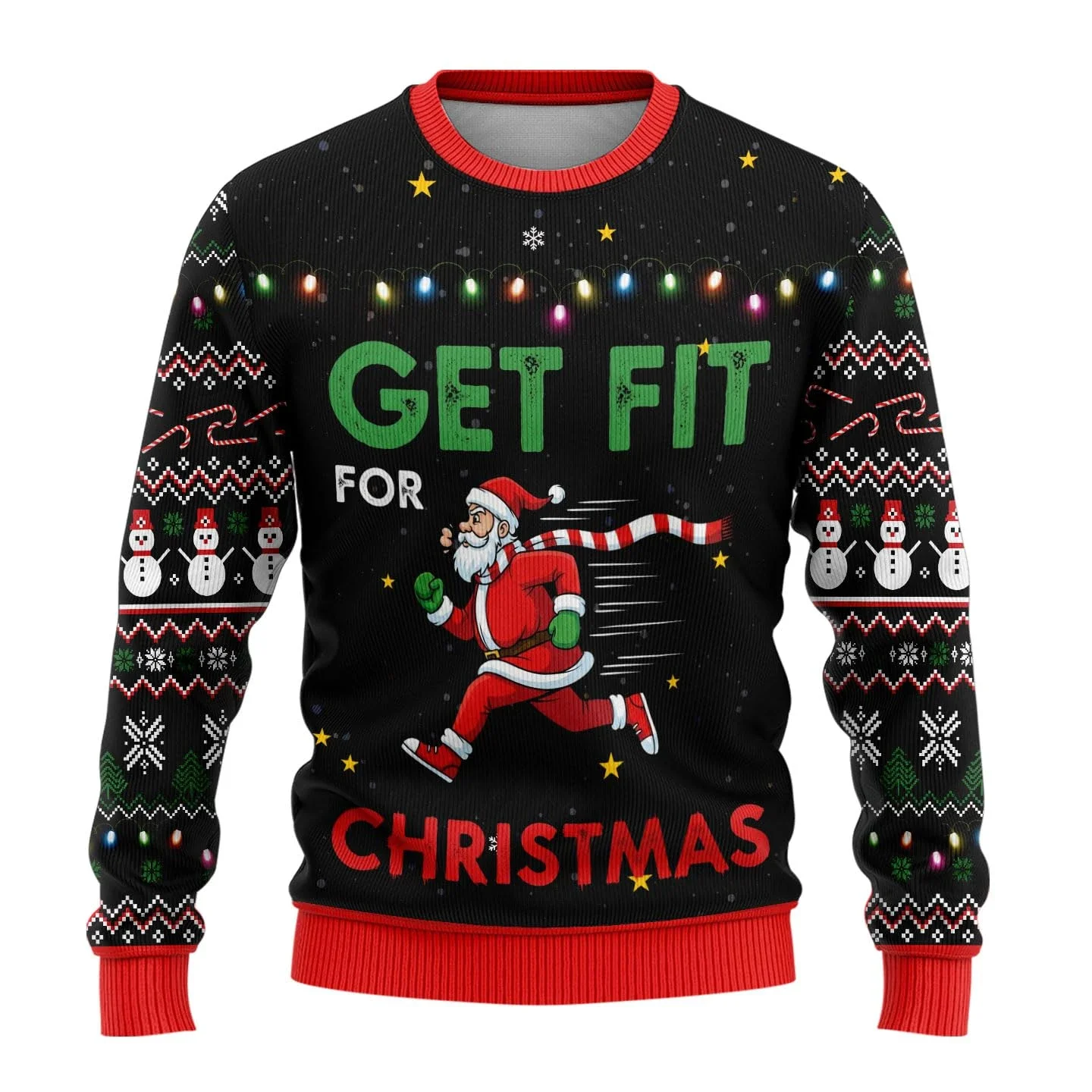 Christmas Cute Santa Claus Cartoon Ugly Sweater 3D Print Pullovers Casual Funny Long Sleeves Unisex Clothing Xmas Gift Tops - view 4