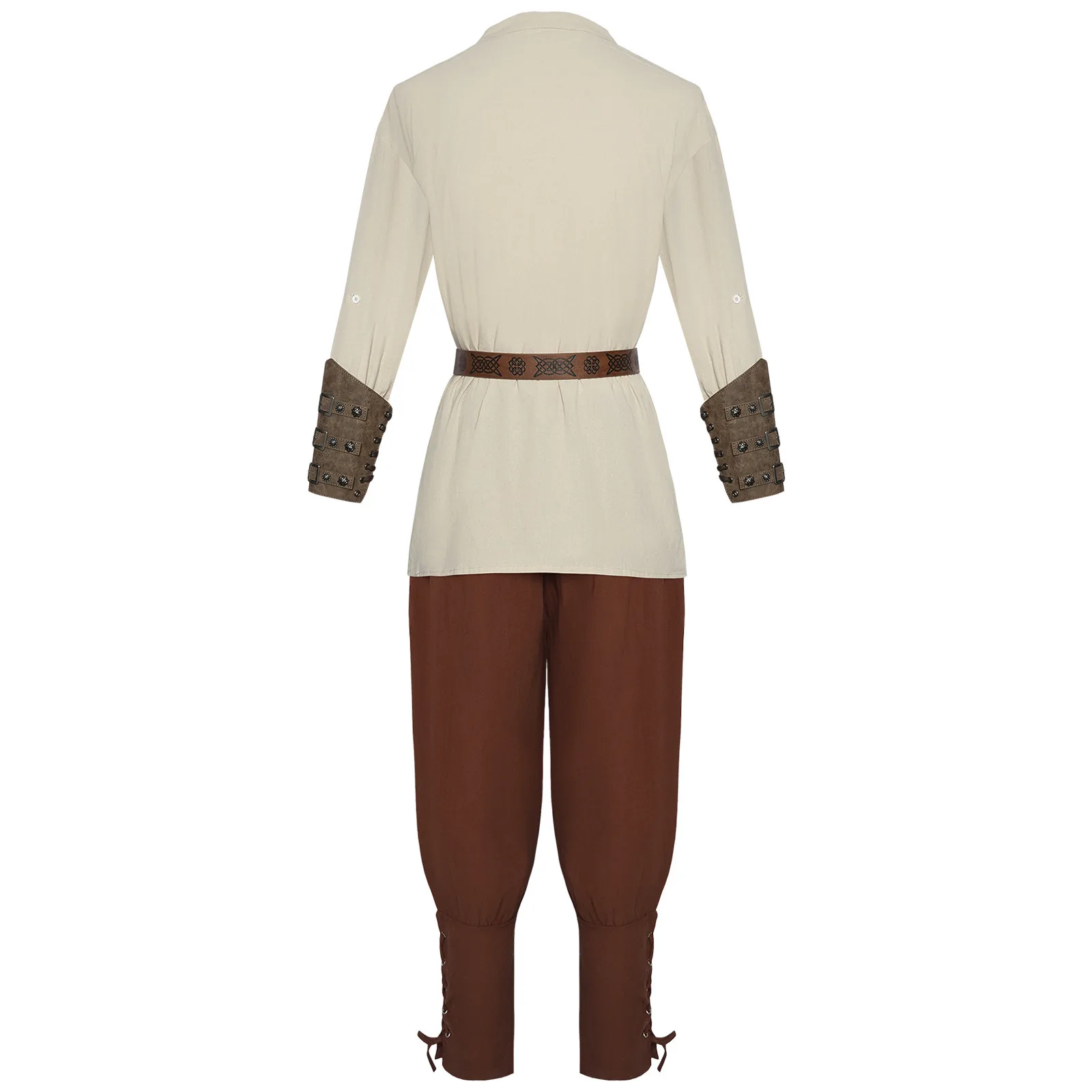قميص قراصنة للهالوين مع سروال بحزام عند الكاحل، زي أداء مسرحي على طراز عصر النهضة، ملابس أداء مسرحي نسائية بطابع عرقي