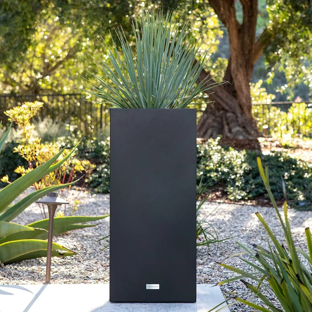 

Series Pedestal Planter - Tall Planter for Indoor or Outdoor Front Porch | All-Weather Use with Removable Insert