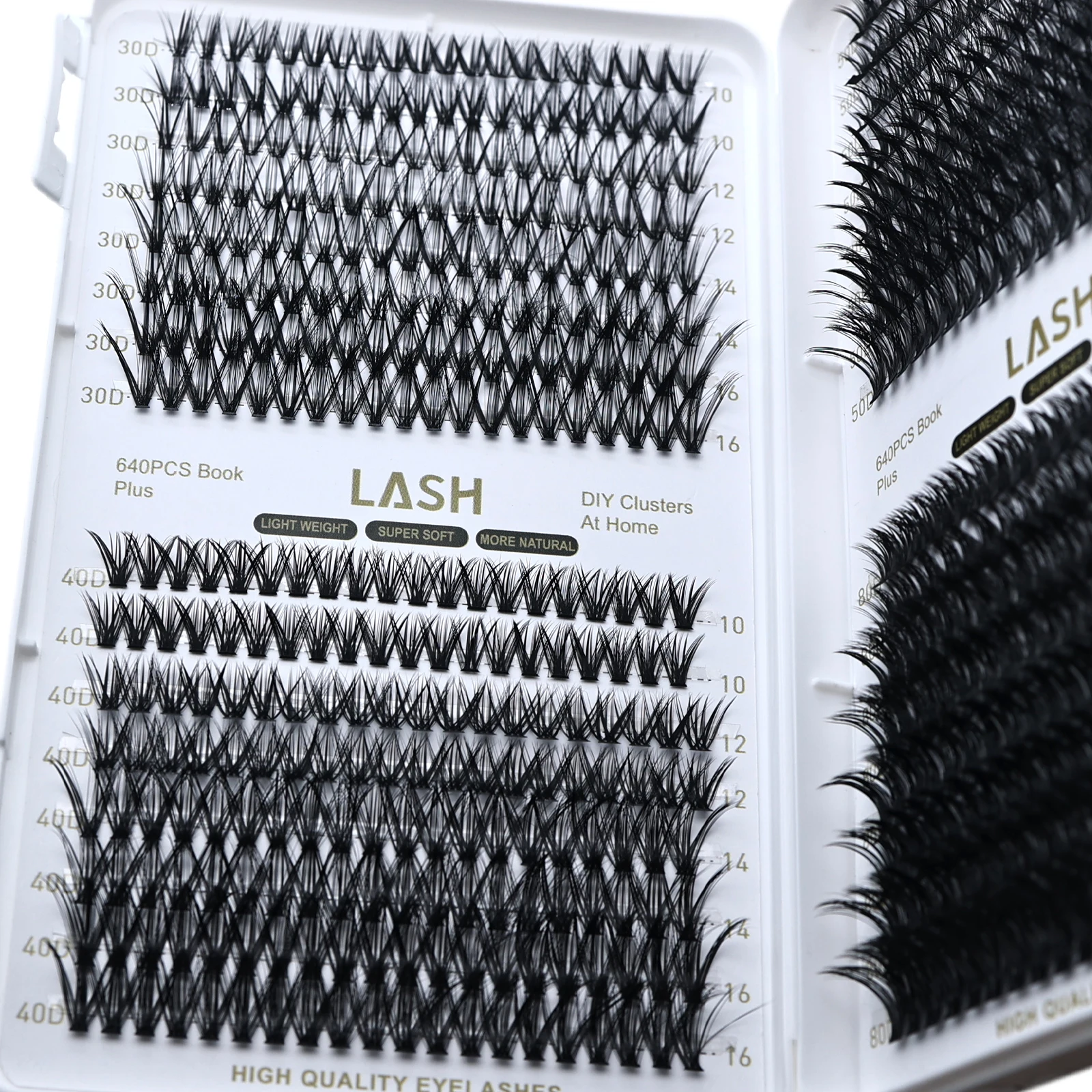 DIY Wimpernbüschel 30D 40D 50D 80D Mix D-Curl Einzelne Wimpernverlängerungen Super Weich Leichtgewichtig Natürliche Falsche Wimpern – Detail 3