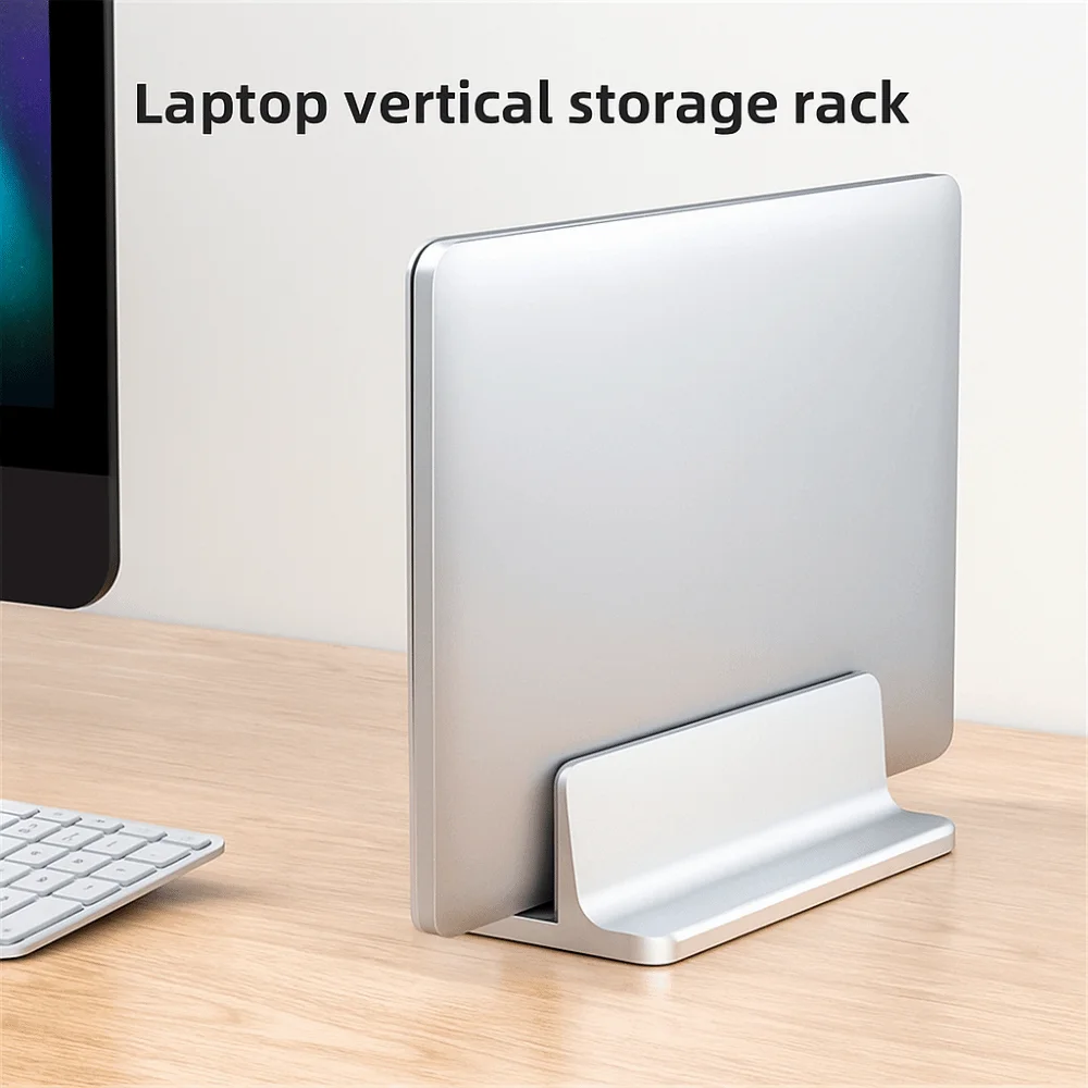 

Space-Saving Vertical Laptop Stand Adjustable Heat Dissipation Aluminum Laptops Holder Anti-slip Rust-proof
