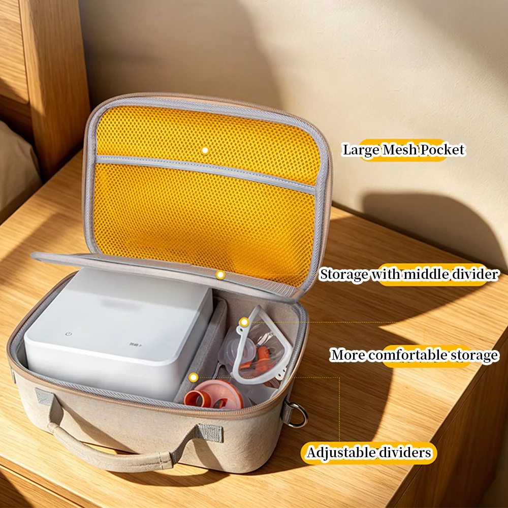 for Yuwell 405C 405E Compact Nebulizer Hard EVA Storage Case 405C 405E Small Nebulizer Protect Box Portable Travel Carrying Bag view 2