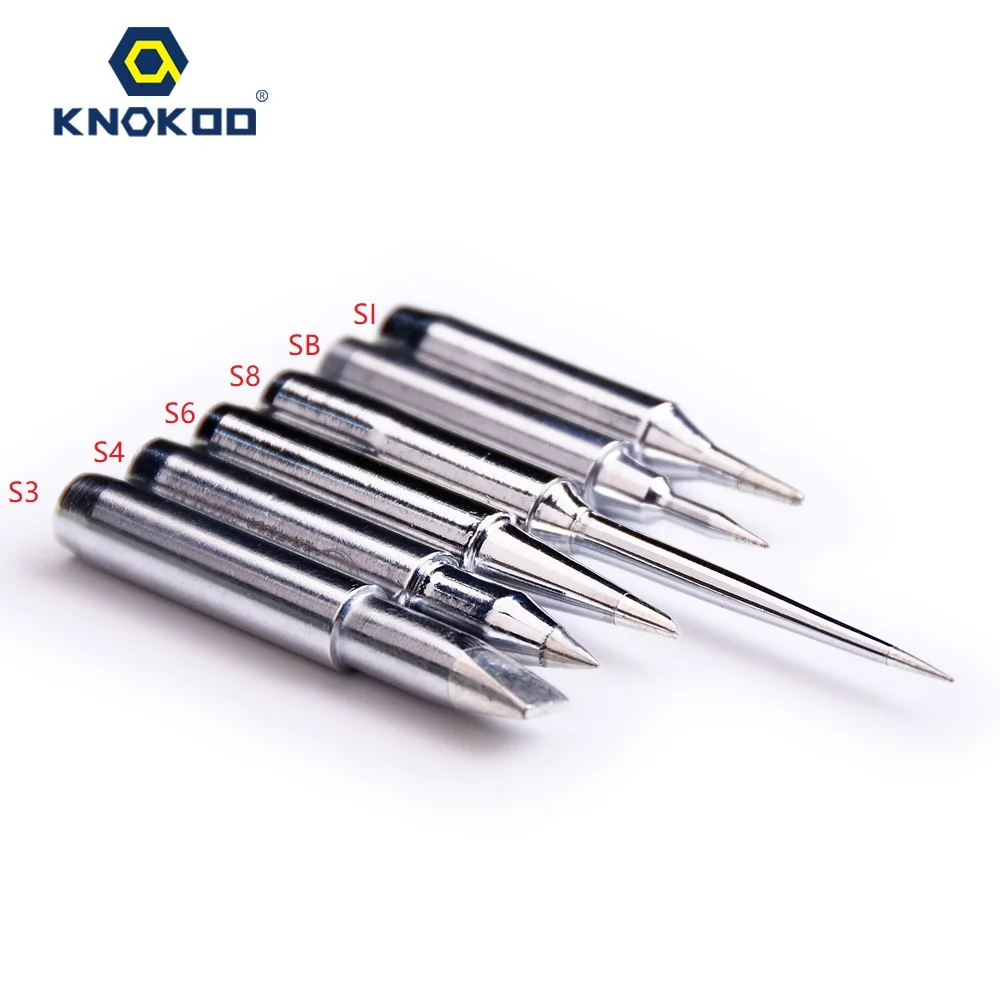 KNOKOO Wholesale 900M Solder Iron Tip 900M-T-B S3 S4 S6 S8 SB SI Lead-free For Soldering Rework Station