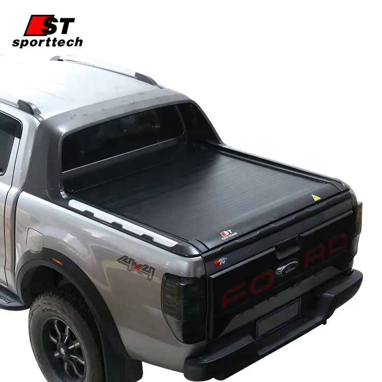 Offroad Accessories camper retractable pickup truck bed lid tonneau electric cover for Toyota