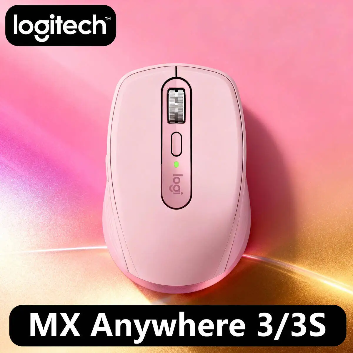 

Logitech MX Anywhere 3S Wireless Mouse, MagSpeed Scroll, 8000 DPI, Logitech Flow, USB-C, 3-Device, Mac/Laptop