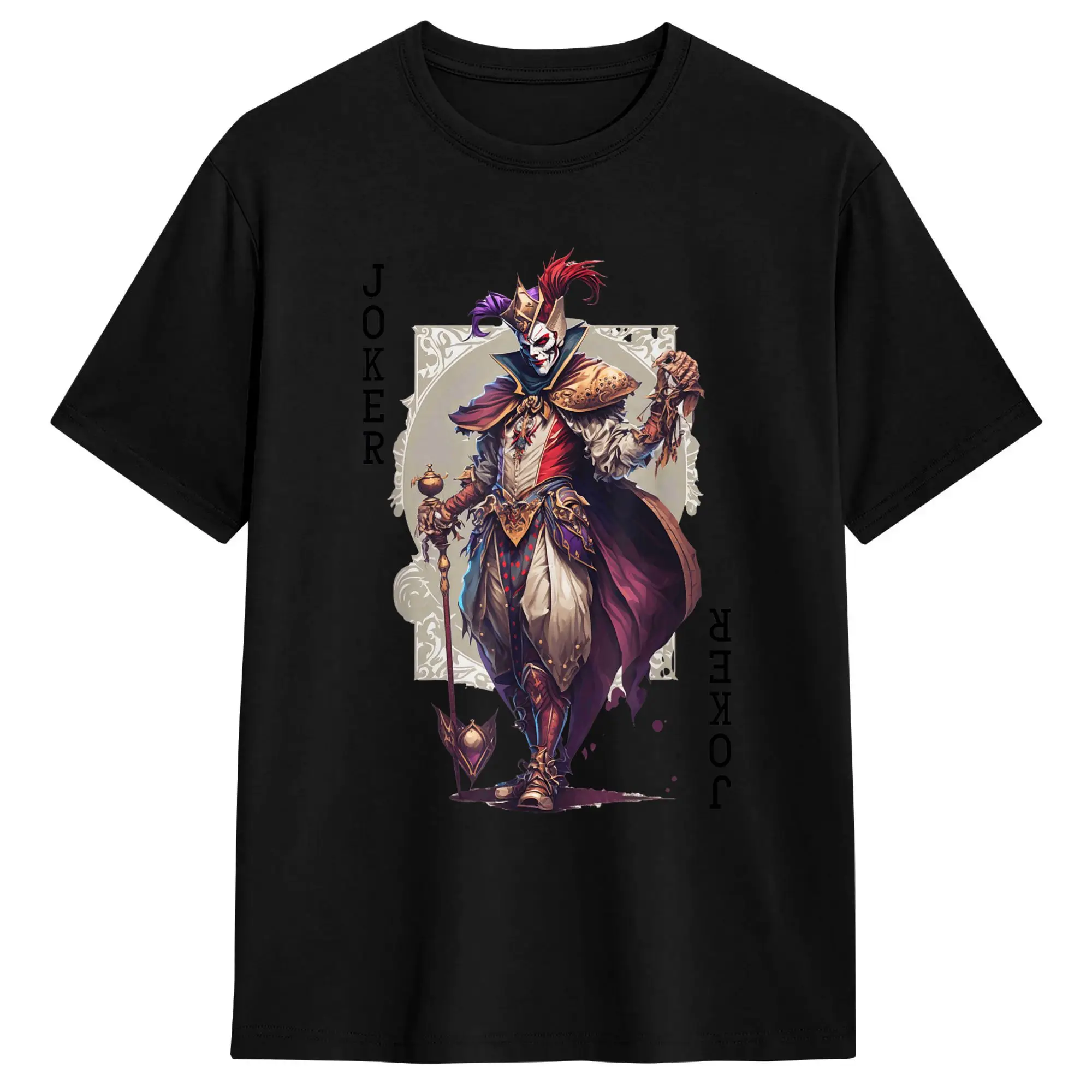 Deck of Cards Costume Joker Playing Card Costume  T Shirt Beach  Cotton T-Shirts For Men's Pattern Tee Shirt Short-Sleeved Tees