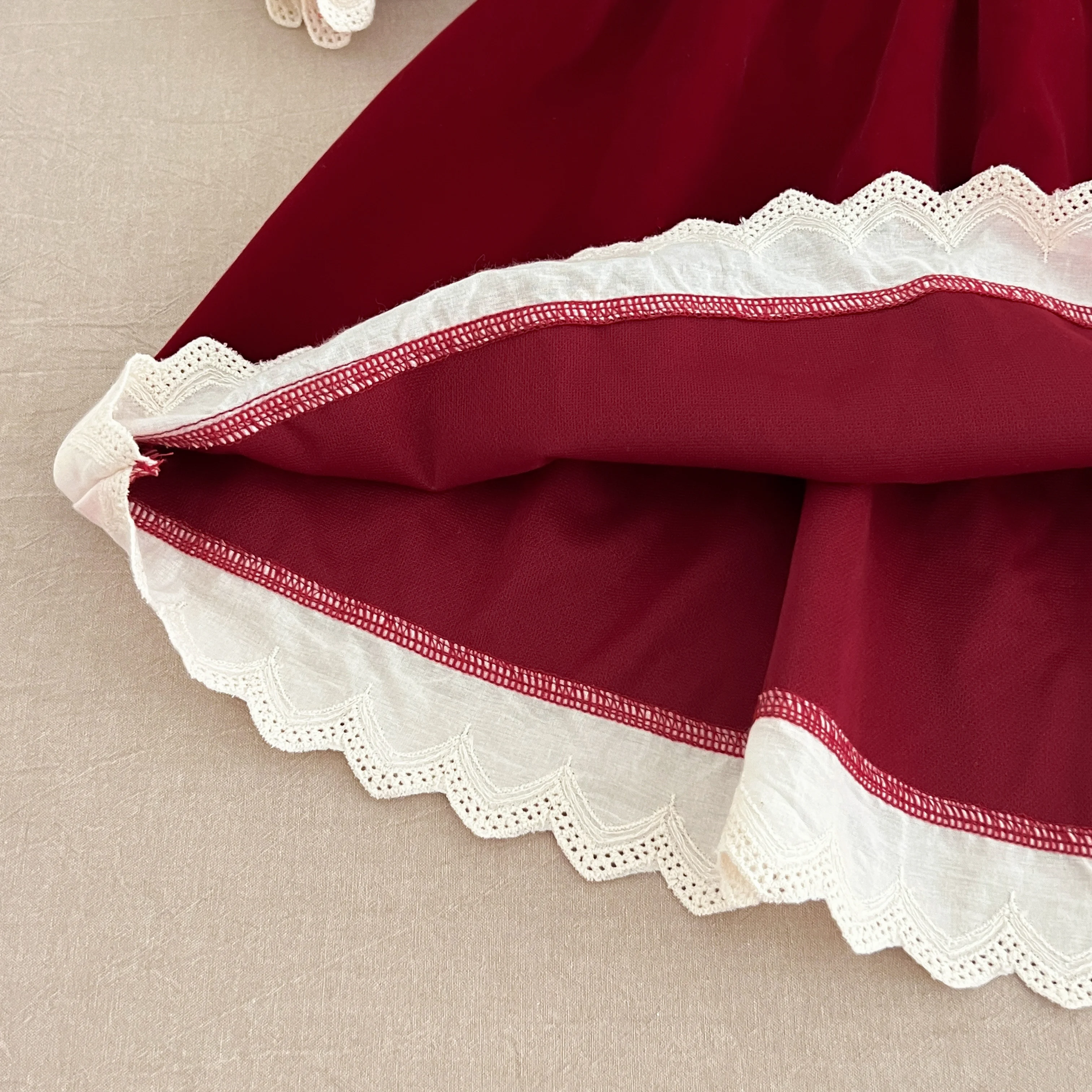 Weihnachten Party Kleid Baby Mädchen Bogen Prinzessin Rüschen Finish Kleid Mode Weihnachten Urlaub Herbst Winter Tragen Kinder Mädchen Kleid – Detail 34