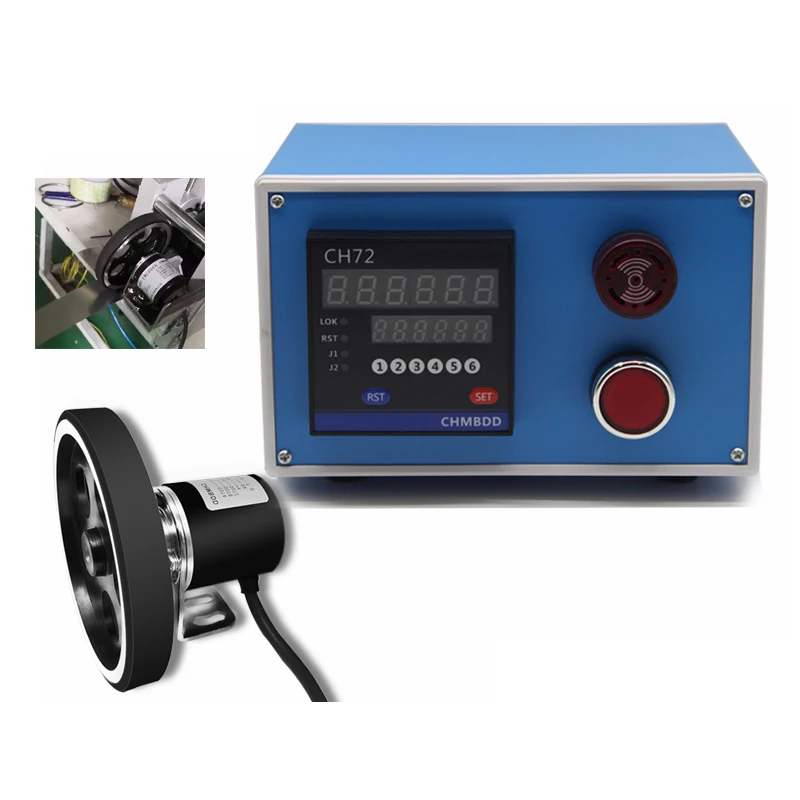 Electronic Digital Length Counter Meter Wheel Roll Length Measuring Meter Length Measurement Tool with Encoder and Alarm