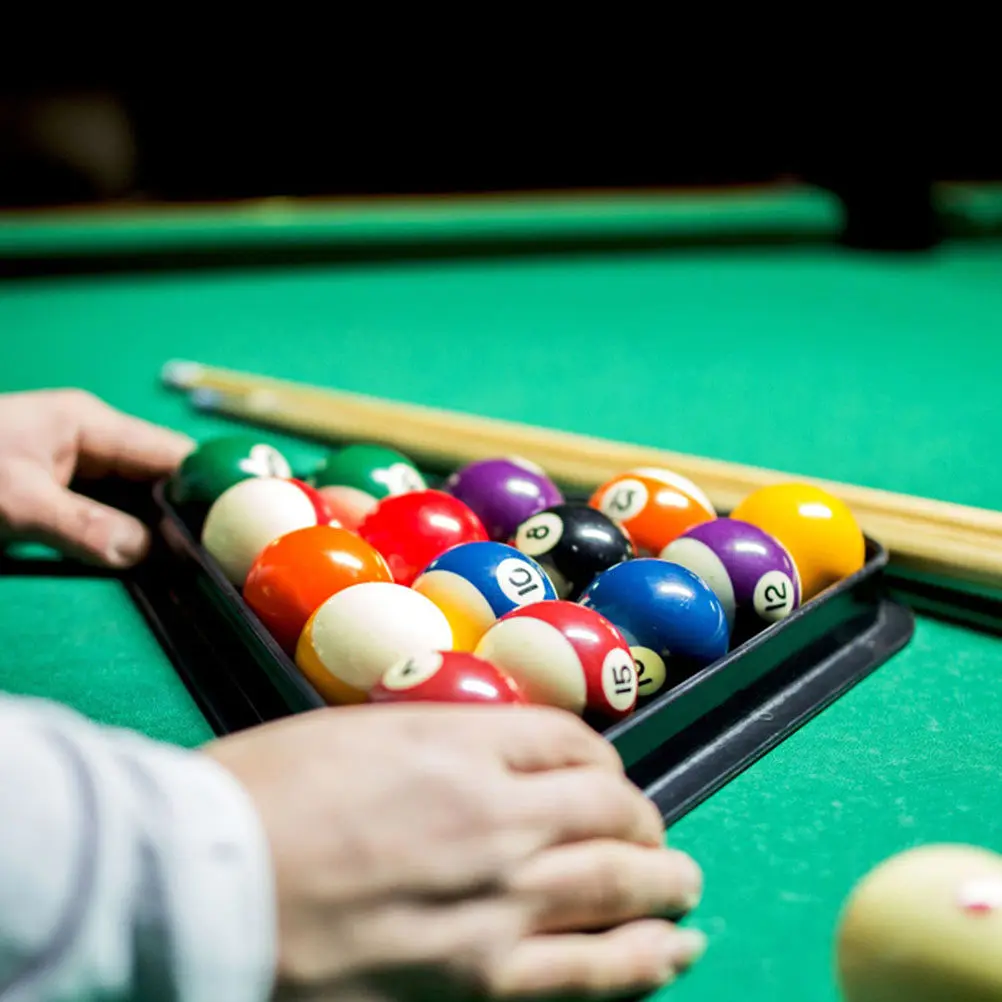 

2Pcs Triangle Billiard Rack Sturdy ABS Material Fine Workmanship Perfect Gift Billiard Lover Friends Reliable Organizer