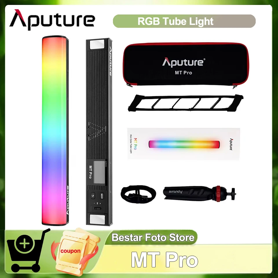 Aputure MT Pro Mini RGB Full-color LED Pixel Tube Light Stick 7.5W 2000-10000K Photography Lighting for Youtube Vlog Shooting