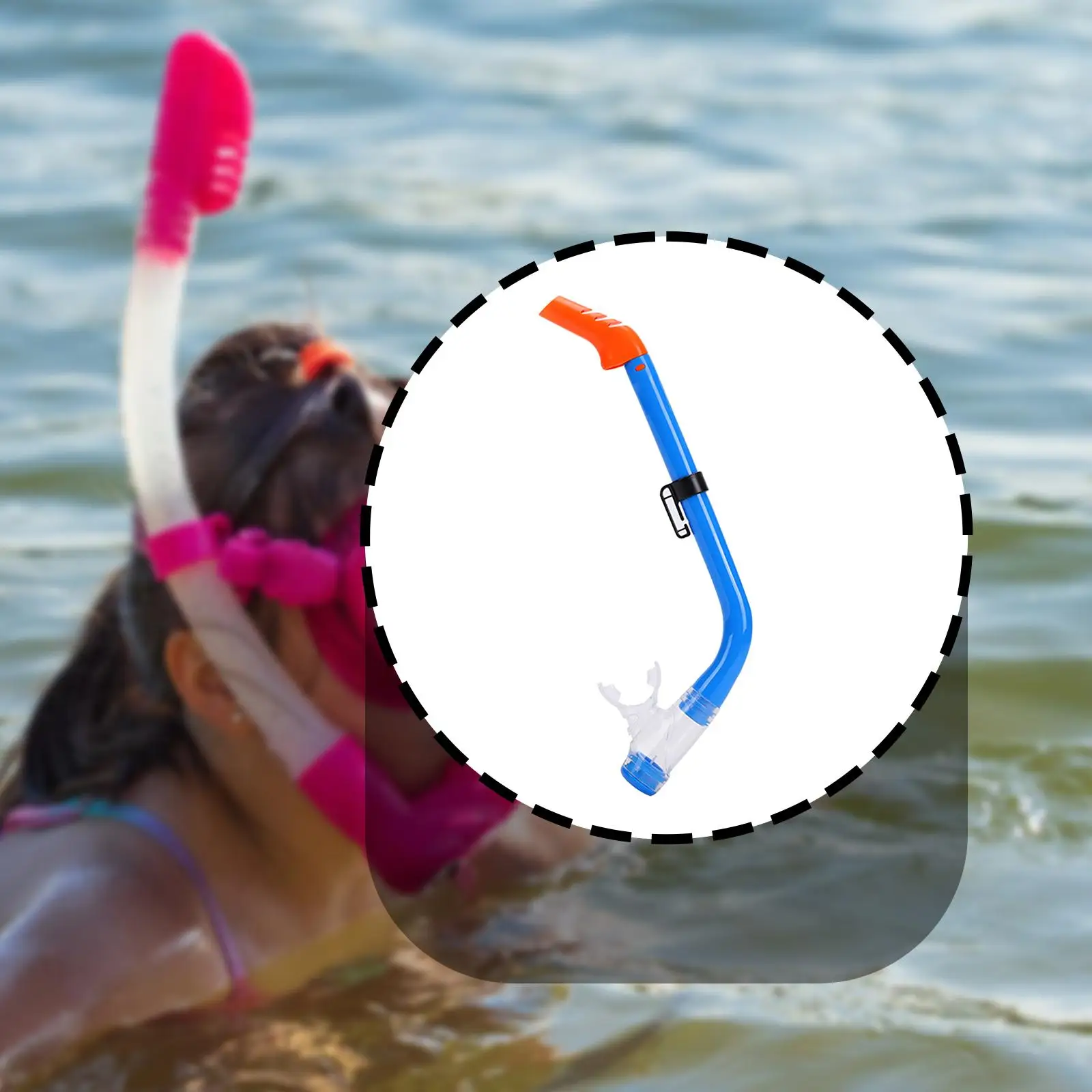 Snorkel Children Frequency Swimming Soft Silicone Breathing Tube for Pool Training and Underwater Exploration