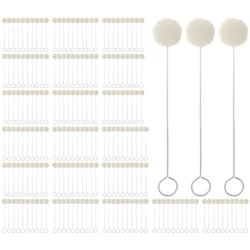 20-200 Pcs Wool Daubers, Practical Ball Brush Set, Leather Dye Tool with Metal Handle for DIY Crafts Projects, Contact Cement