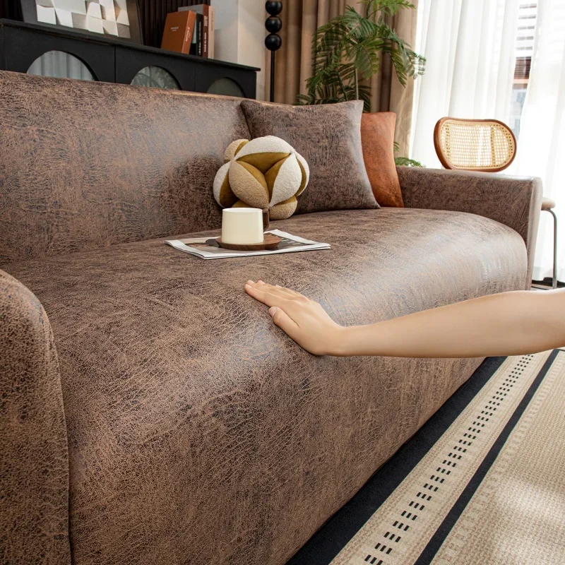 Adjustable Waterproof Elastic Sofa Cover Armchair Protector Corner L Shape Stretch Slipcovers Couch Covers 1/2/3/4 Seater