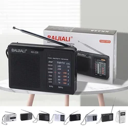 KK-218 AM FM Radio Telescopic Antenna Radio Receiver AA Battery Operated Portable Radio Best Reception For Elder Home Outdoor