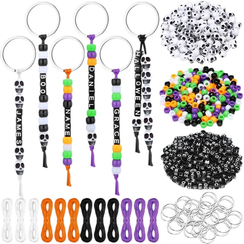 Adjustable Halloween Themed DIY Beads Keychain Kit