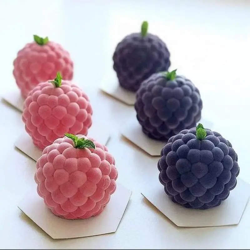 3D Raspberry Fruit Silicone Mold French Mousse Dessert Diy Baking Mold Cake Mold Artificial Fruit Production Tools