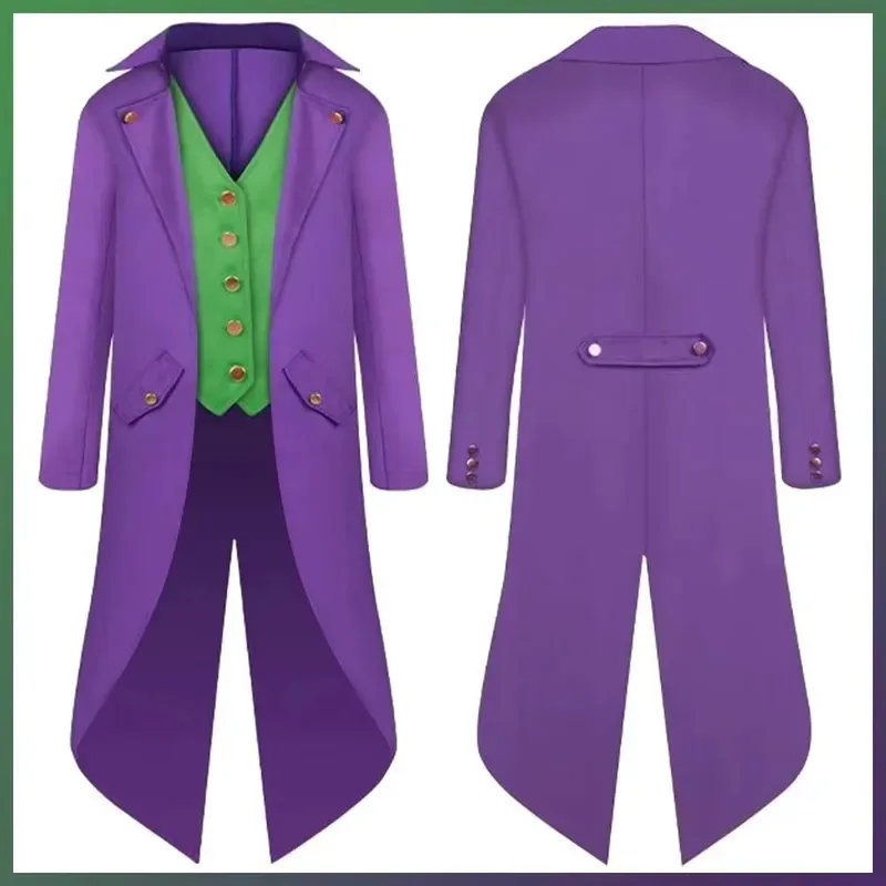 

Movie Super Villain Costume Disguise Joker Cosplay Fantasy Tuxedo Jacket Vest Suit Adult Men Cosplay Roleplay Fantasia