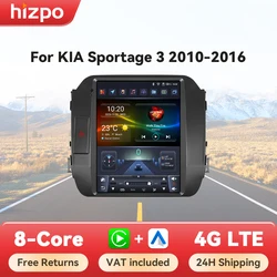 Hizpo For Tesla Style Android Auto Radio For KIA Sportage 3 2010-2016 Carplay 4G Car Screen Multimedia GPS 2din Autoradio 4G RDS