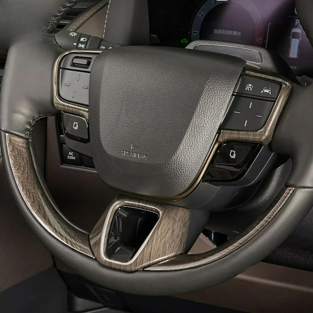 

For Toyota Alphard 40 Series Steering Wheel, Yakusugi Wood Grain Decorative Patches, Wilfa Interior Modification Accessories