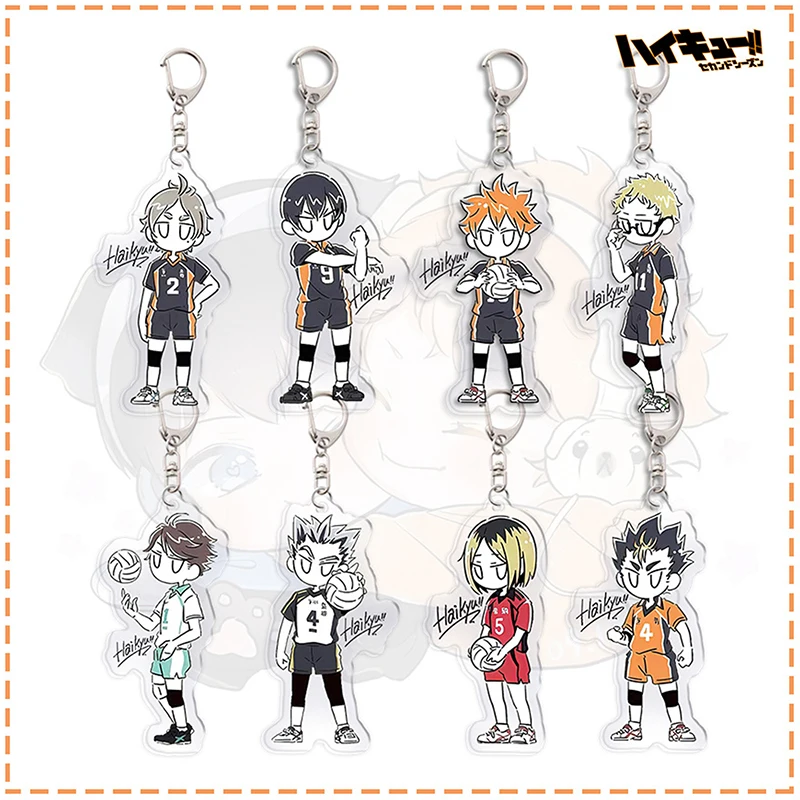 Anime Haikyuu!! Acrylic Keychains Key Ring Pendant Accessories Backpack Hanging Decoration Gifts