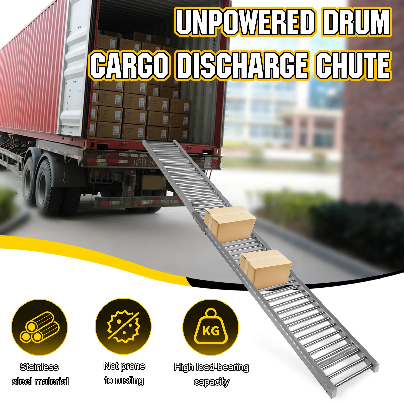 High Capacity Powerless Roller Conveyor Metal Frame 4000mm for Logistics and Manufacturing Environments