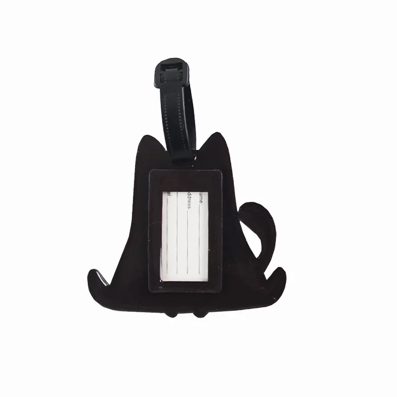 Kawaii Cat Luggage Tag Creative Luggage Label Men Women Travel Accessories Anti-lost Suitcase ID Address Holder Baggage Tag