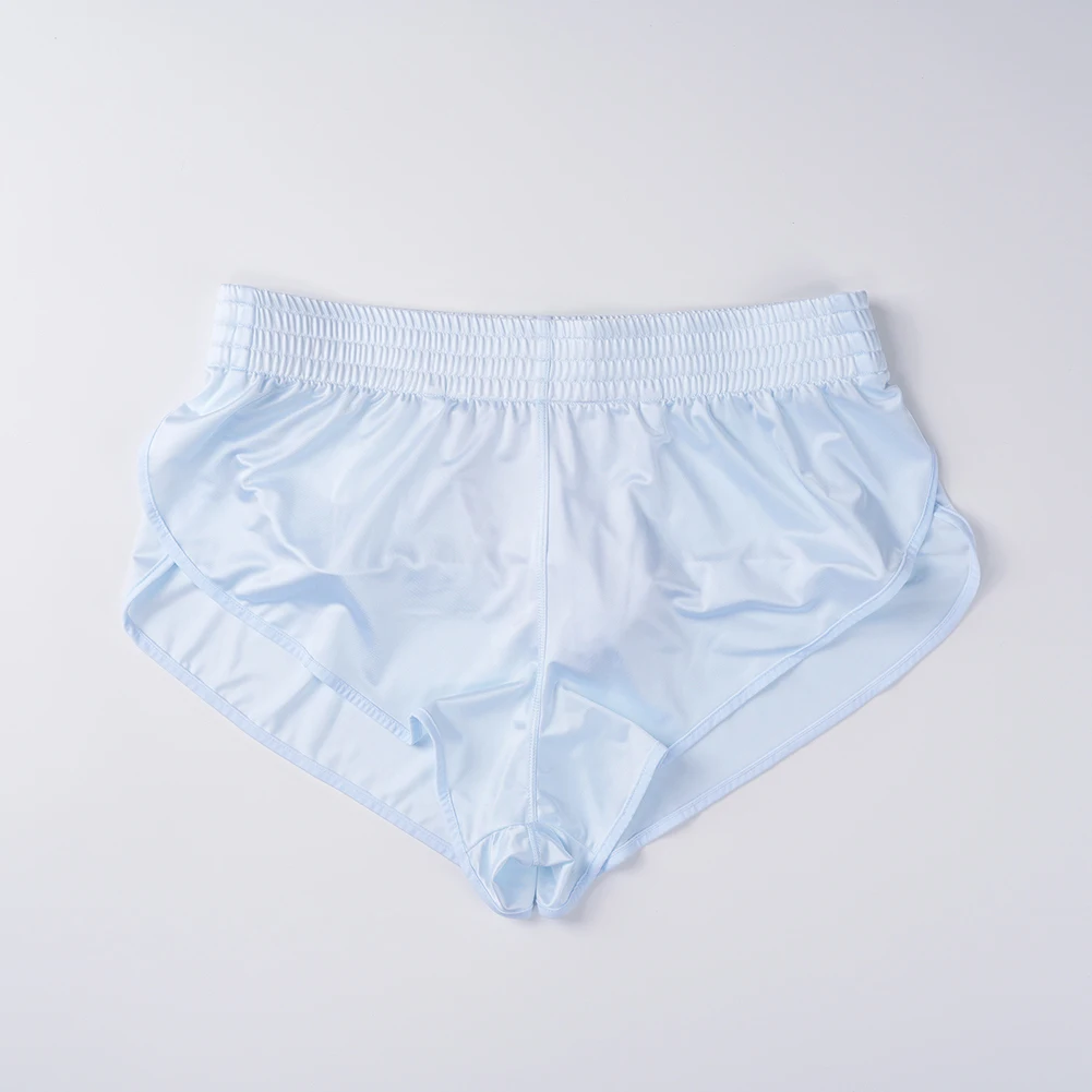 Men Sports Fitness Running Shorts Smooth With Bulge Pouch Boxers Homewear Casual Daily Man Panties Nightwear