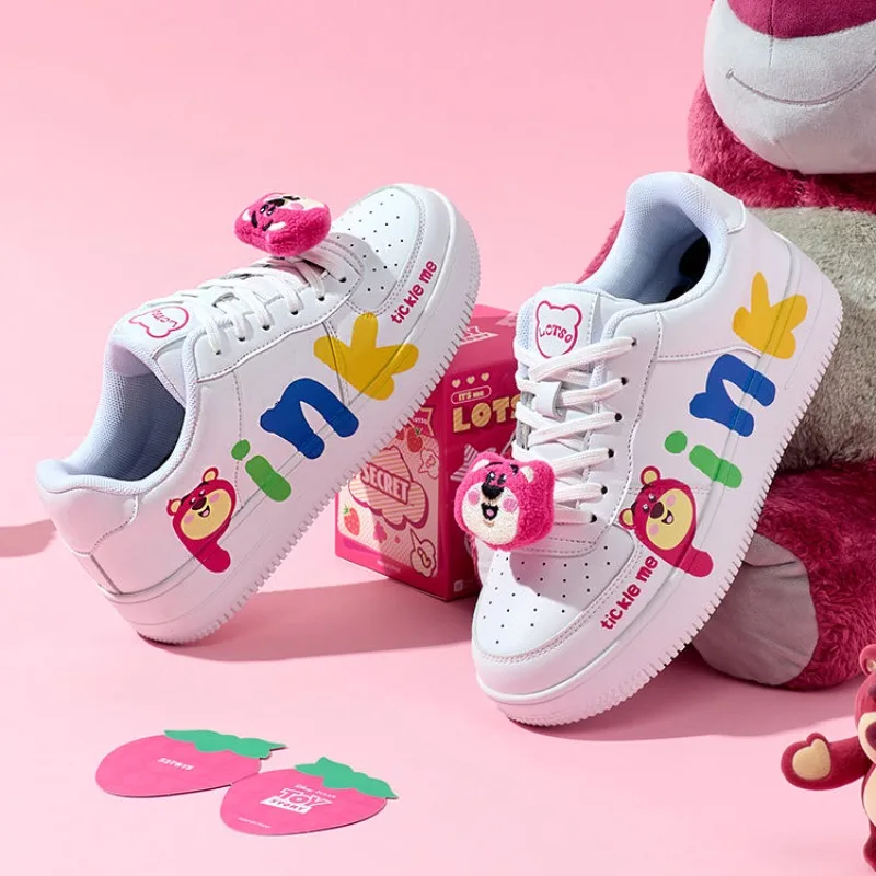 Disney Cute Cartoon Lotso Primavera Scarpe casual multifunzionali genitore-figlio Scarpe comode da corsa in tela Regalo per gli studenti