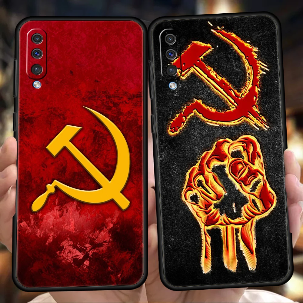 CCCP flag Phone Case For Samsung A56 A36 A26 A24 A16 A14 A12 A32 A50 A70 A20S A22 A30 A40 A34 A54 A42 A52 A04s A06 5G Cover