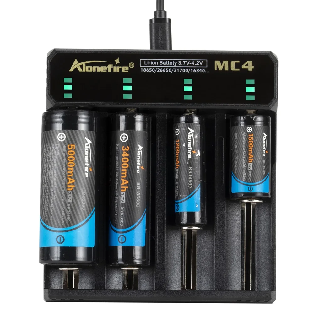 4-Channel 5V 2A USB Charger For 3.7v Rechargeable Li-ion Battery 26650/16340/14500/21700/18650/10440 Flashlight Headlamp Torch image 2