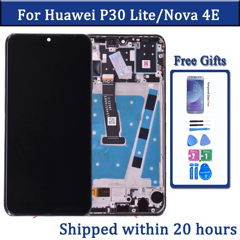 LCD For HUAWEI P30 Lite LCD Display Touch Screen Digitizer Assembly For Huawei Nova 4e MAR-LX1 LX2 AL01