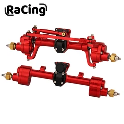 1:24 RC Car CNC Metal Front and Rear Portal Axle for Axial 1/24 SCX24 90081 C10 AXl00002 Remote Control Car Upgraded Part