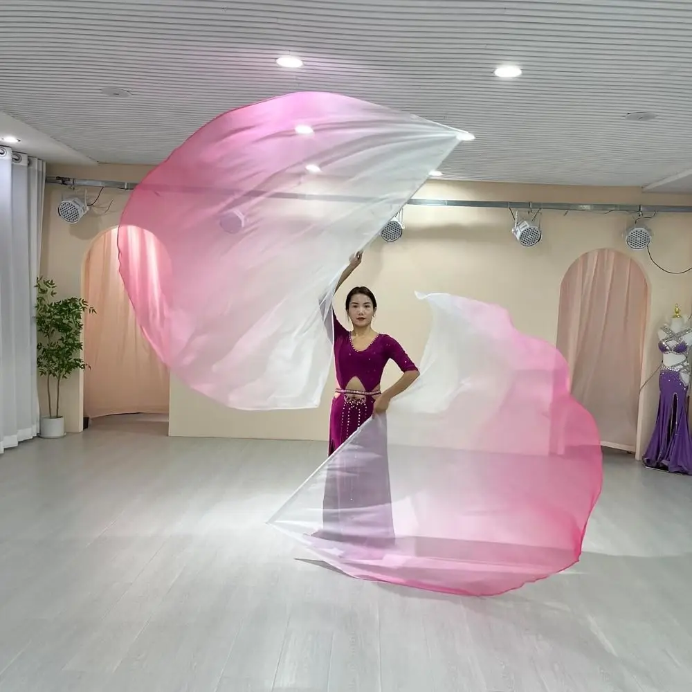 with Telescopic Sticks Belly Dance Accessories Props Scalable Rods Dance Party Semi-circular Flags Multicolor Lightweight