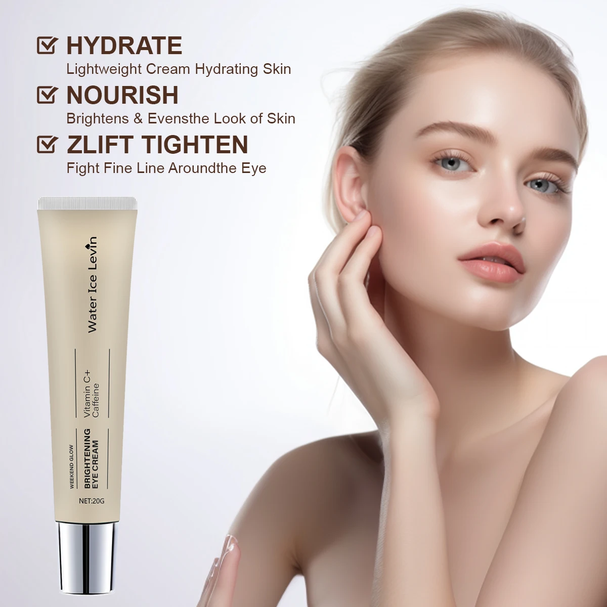 كريم عين بالكافيين والريتينول واليوريا وحمض الأسكوربيك 4 في 1 كريم عين مع اختراق عميق ونتائج طويلة الأمد، بينما ترطيب وحماية البشرة