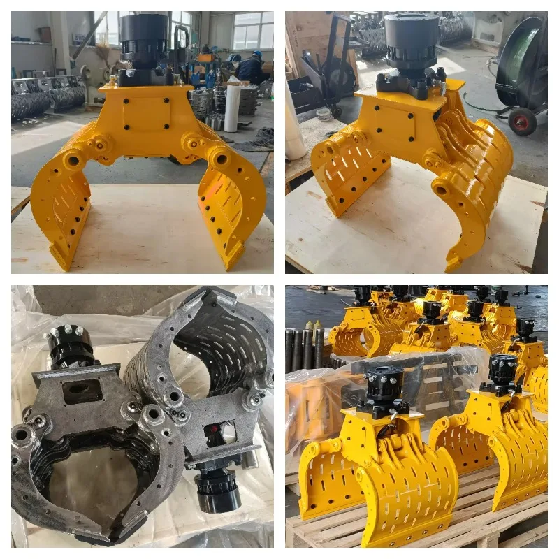 Wear-resistant grab mini excavator 360 ° rotary dismantling waste sorting tool