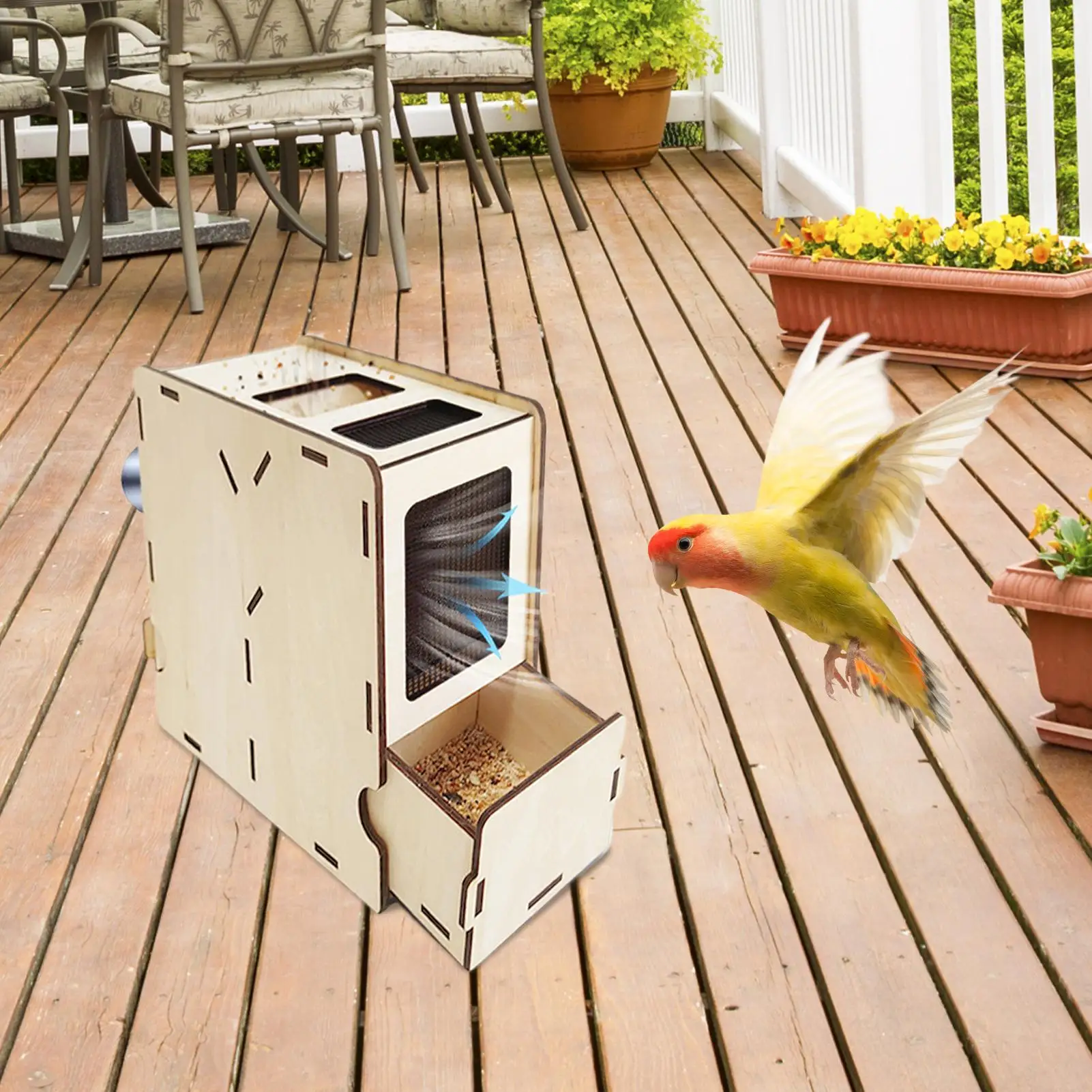 Machine Wooden Grain Splitter Birds Feed Wind Sheller Shell Separator Machine Bird Food Skin Blower Chaff Blowing Machine view 2