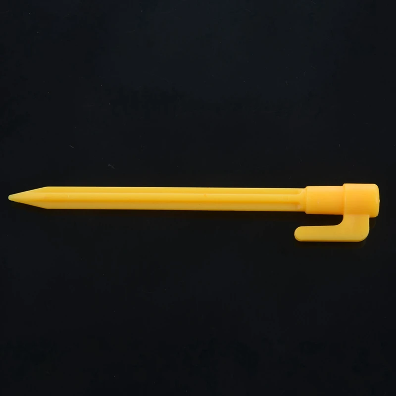 30Pcs Camping Tools Plastic Tent Pegs Nails Sand Ground Stakes Outdoor Camping Tent Awning Yellow Tent Accessories image 5